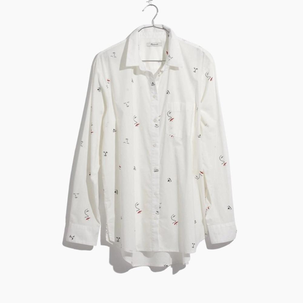 Madewell Oversized Ex-Boyfriend Shirt in Making Faces